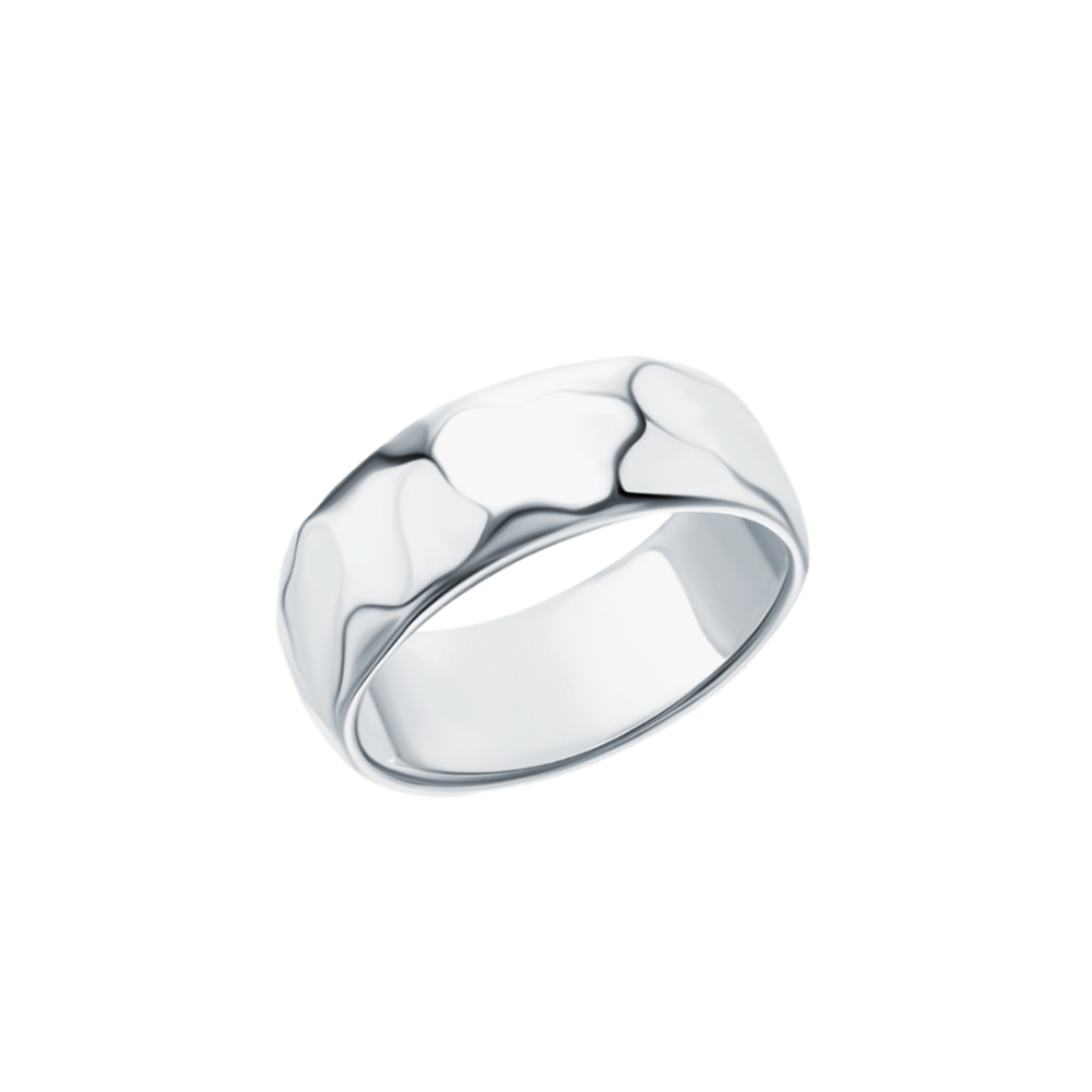 Мужское кольцо из белого золота