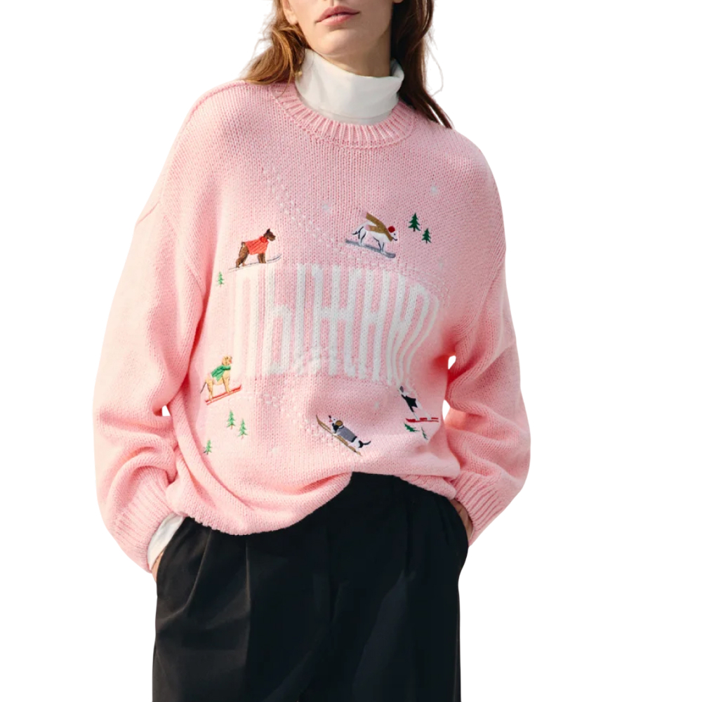 Джемпер вязаный с принтом