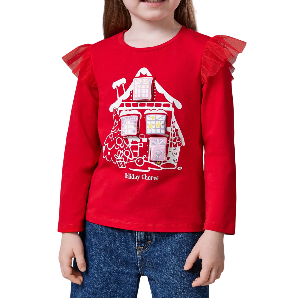 Лонгслив с интерактивными деталями