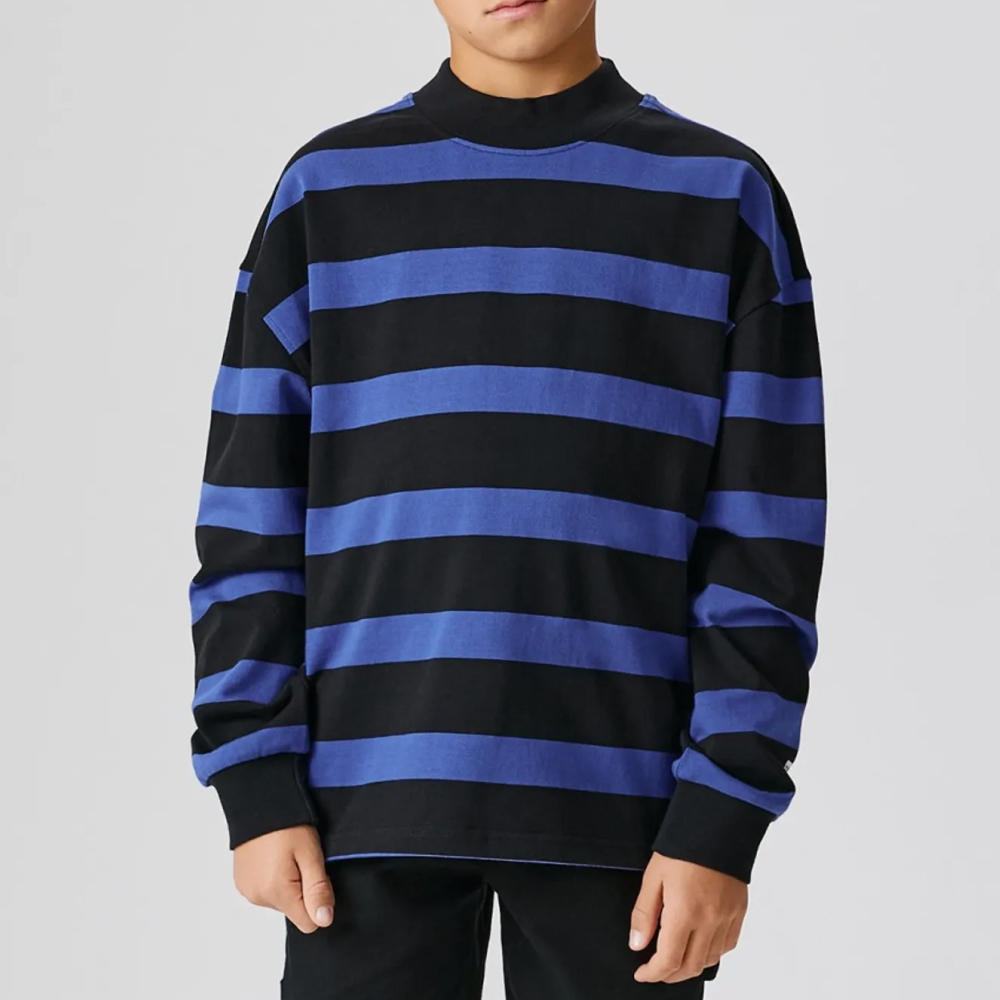 Оверсайз лонгслив в полоску