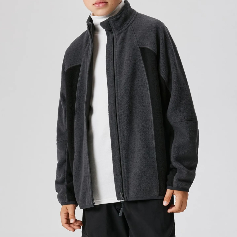 Олимпийка из флиса в пепельно-сером цвете