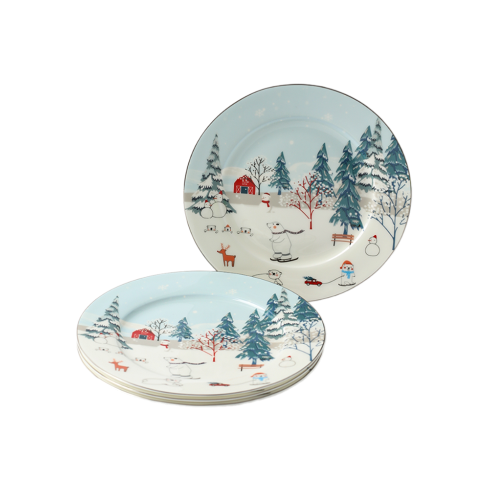 Набор фарфоровых тарелок