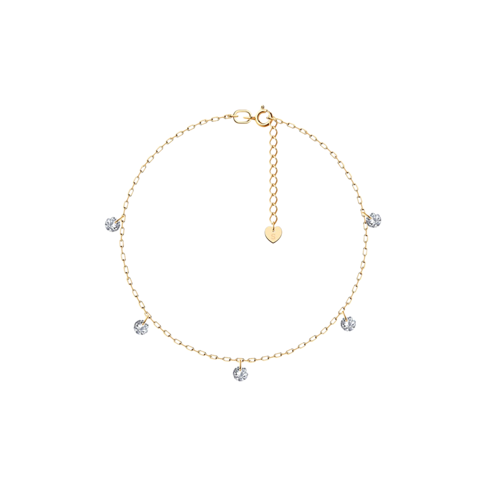 Браслет из золота с фианитами