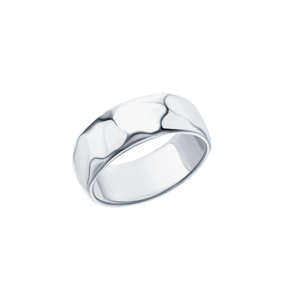 Мужское кольцо из белого золота