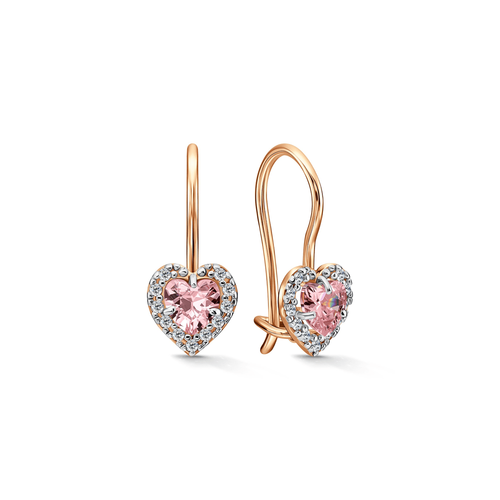 Серьги с фианитами