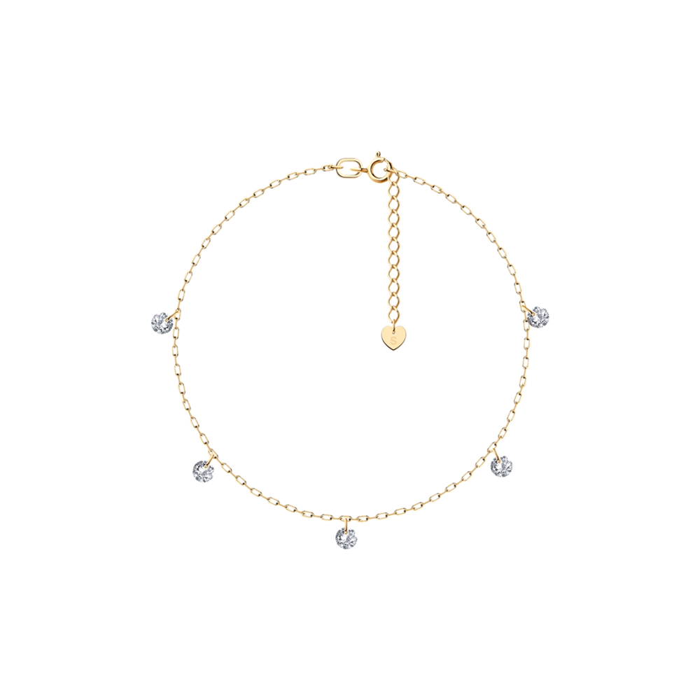 Браслет из золота с фианитами