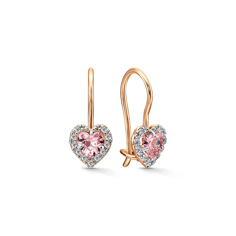 Серьги с фианитами