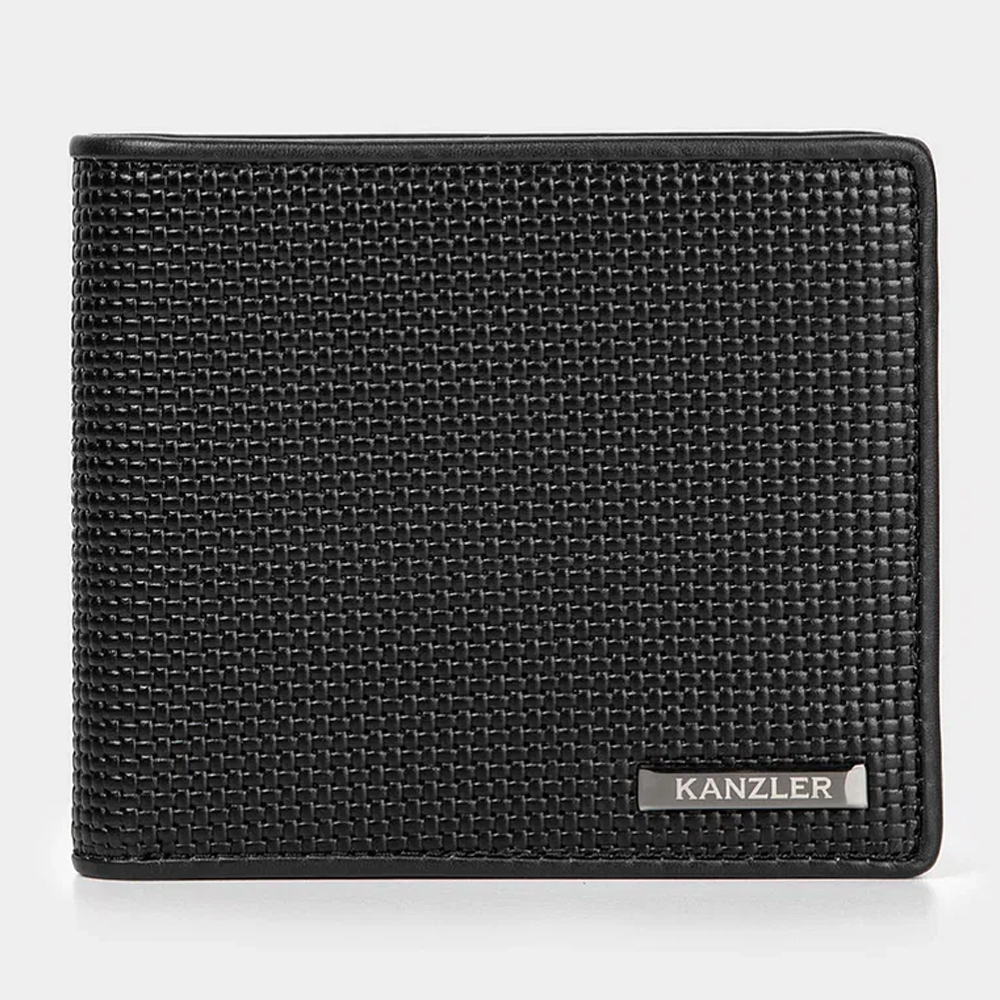 Черный кошелек из натуральной кожи